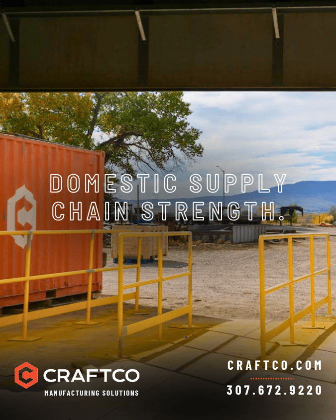 Tired of freight delays and customs risks? See why domestication of your supply chain with Craftco Manufacturing in Sheridan, Wyo., reduces downtime and improves part quality for critical industrial equipment.