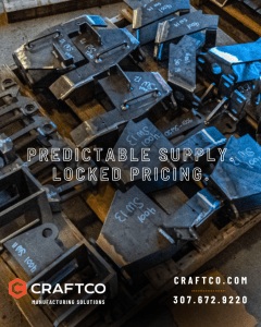 Reduce lead times to zero. Discover how Craftco’s Blanket Order and Open PO programs provide supply chain stability for critical recurring parts. Craftco Manufacturing in Sheridan, WY