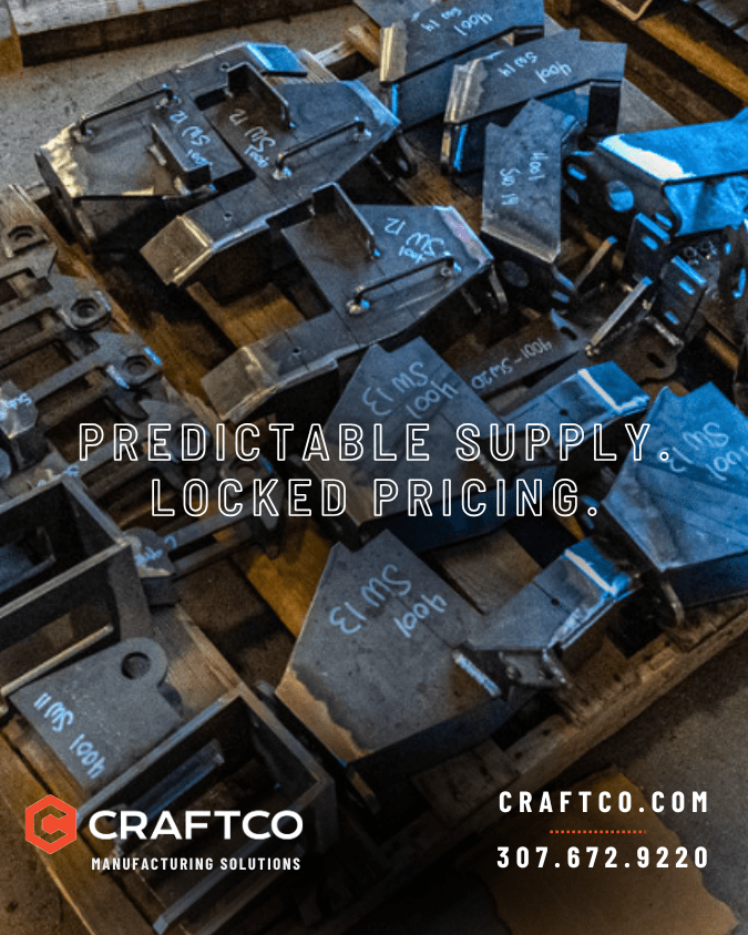 Reduce lead times to zero. Discover how Craftco’s Blanket Order and Open PO programs provide supply chain stability for critical recurring parts. Craftco Manufacturing in Sheridan, WY
