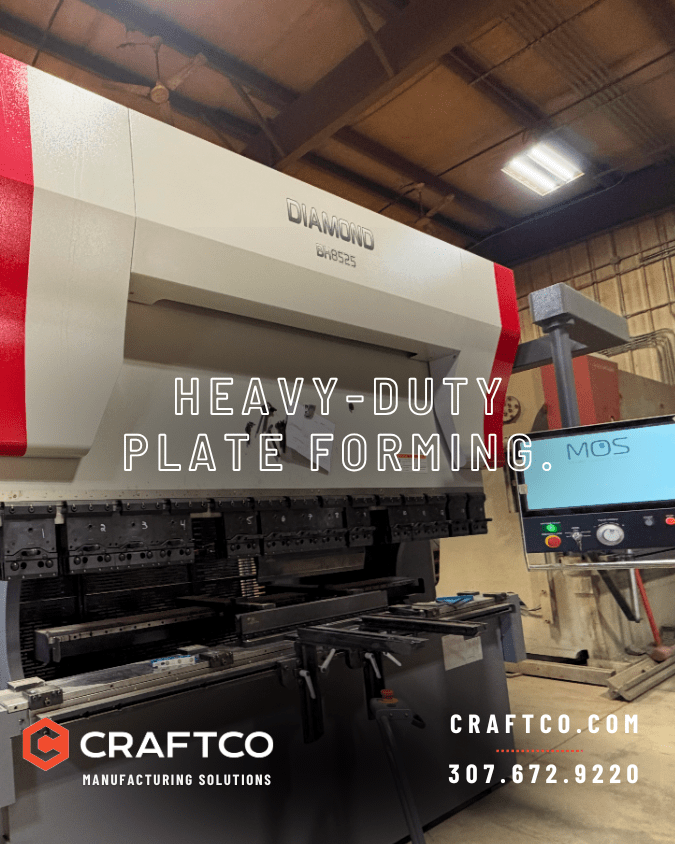 Accurate bends mean faster weld-ups downstream. It’s all about the Diamond BH 8525. Craftco Manufacturing in Sheridan, WY